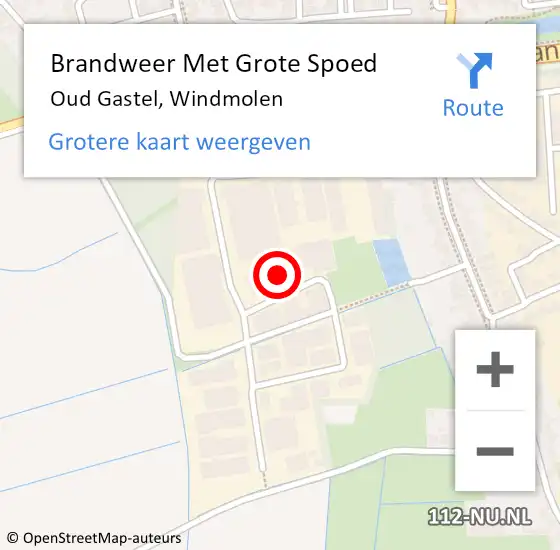 Locatie op kaart van de 112 melding: Brandweer Met Grote Spoed Naar Oud Gastel, Windmolen op 26 september 2024 19:32