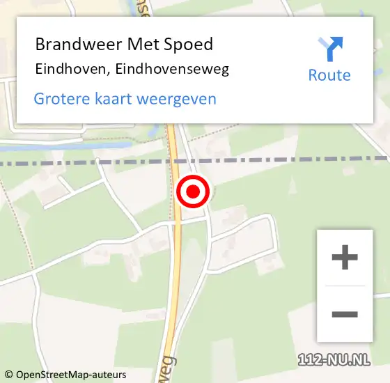 Locatie op kaart van de 112 melding: Brandweer Met Spoed Naar Eindhoven, Eindhovenseweg op 26 september 2024 20:48