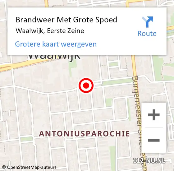 Locatie op kaart van de 112 melding: Brandweer Met Grote Spoed Naar Waalwijk, Eerste Zeine op 27 september 2024 08:25