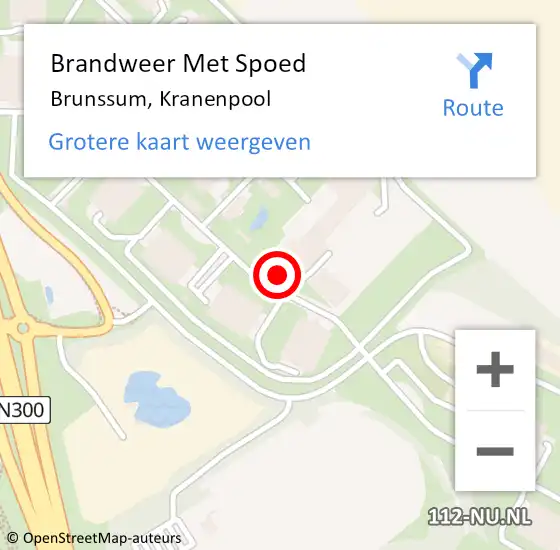 Locatie op kaart van de 112 melding: Brandweer Met Spoed Naar Brunssum, Kranenpool op 27 september 2024 08:33