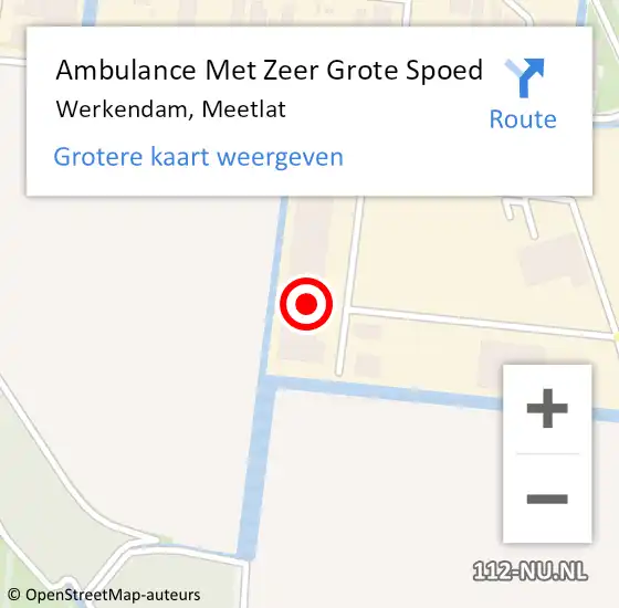 Locatie op kaart van de 112 melding: Ambulance Met Zeer Grote Spoed Naar Werkendam, Meetlat op 27 september 2024 10:19