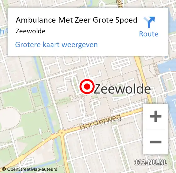 Locatie op kaart van de 112 melding: Ambulance Met Zeer Grote Spoed Naar Zeewolde op 27 september 2024 11:24