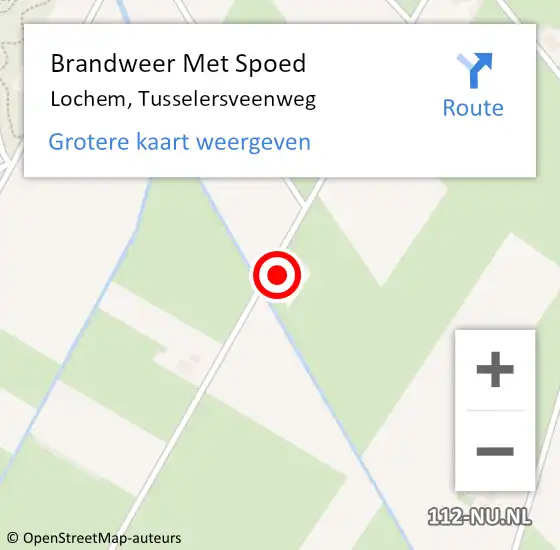 Locatie op kaart van de 112 melding: Brandweer Met Spoed Naar Lochem, Tusselersveenweg op 27 september 2024 14:36