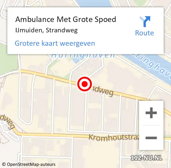 Locatie op kaart van de 112 melding: Ambulance Met Grote Spoed Naar IJmuiden, Strandweg op 27 september 2024 16:47