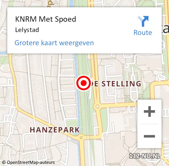 Locatie op kaart van de 112 melding: KNRM Met Spoed Naar Lelystad op 27 september 2024 20:02