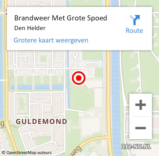 Locatie op kaart van de 112 melding: Brandweer Met Grote Spoed Naar Den Helder op 27 september 2024 20:08