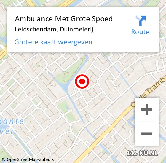 Locatie op kaart van de 112 melding: Ambulance Met Grote Spoed Naar Leidschendam, Duinmeierij op 27 september 2024 21:25