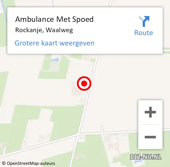 Locatie op kaart van de 112 melding: Ambulance Met Spoed Naar Rockanje, Waalweg op 27 september 2024 21:52