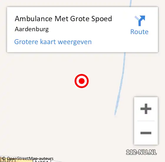 Locatie op kaart van de 112 melding: Ambulance Met Grote Spoed Naar Aardenburg op 27 september 2024 22:47