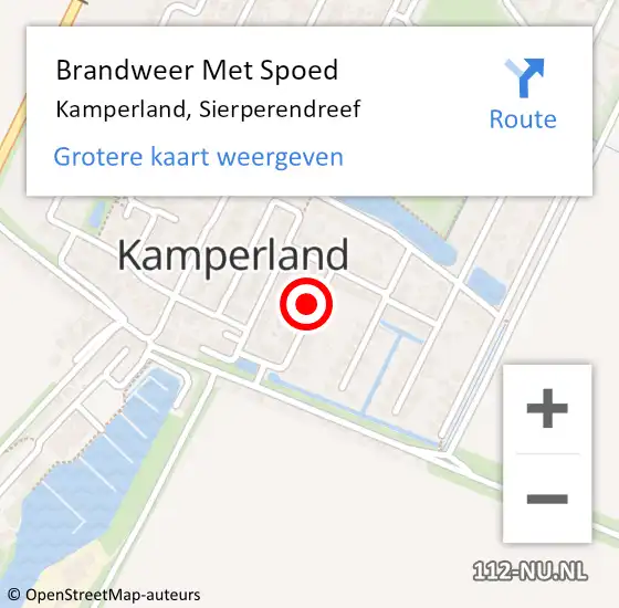 Locatie op kaart van de 112 melding: Brandweer Met Spoed Naar Kamperland, Sierperendreef op 28 september 2024 00:06