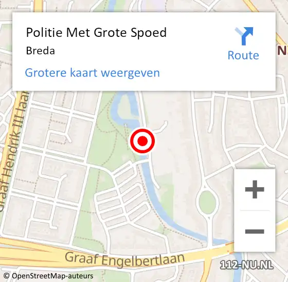 Locatie op kaart van de 112 melding: Politie Met Grote Spoed Naar Breda op 28 september 2024 04:53