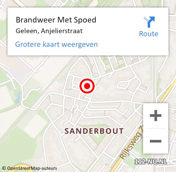 Locatie op kaart van de 112 melding: Brandweer Met Spoed Naar Geleen, Anjelierstraat op 28 september 2024 06:43