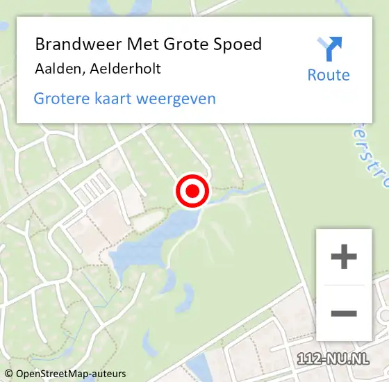 Locatie op kaart van de 112 melding: Brandweer Met Grote Spoed Naar Aalden, Aelderholt op 28 september 2024 06:49