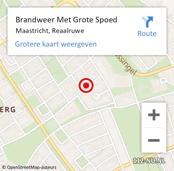 Locatie op kaart van de 112 melding: Brandweer Met Grote Spoed Naar Maastricht, Reaalruwe op 28 september 2024 11:16