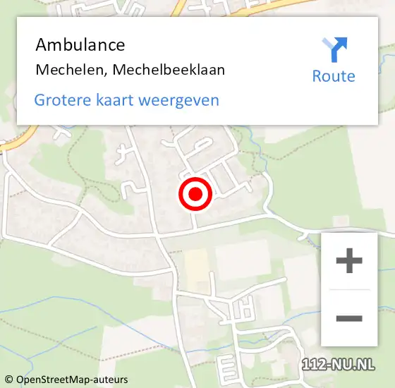 Locatie op kaart van de 112 melding: Ambulance Mechelen, Mechelbeeklaan op 21 oktober 2014 16:00