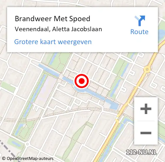 Locatie op kaart van de 112 melding: Brandweer Met Spoed Naar Veenendaal, Aletta Jacobslaan op 28 september 2024 20:18