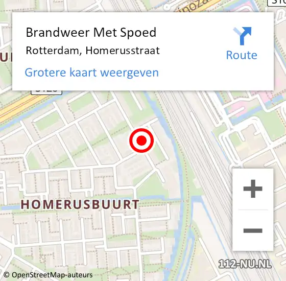 Locatie op kaart van de 112 melding: Brandweer Met Spoed Naar Rotterdam, Homerusstraat op 28 september 2024 20:31