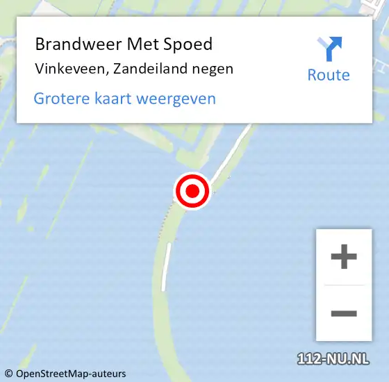 Locatie op kaart van de 112 melding: Brandweer Met Spoed Naar Vinkeveen, Zandeiland negen op 28 september 2024 21:28