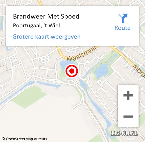 Locatie op kaart van de 112 melding: Brandweer Met Spoed Naar Poortugaal, 't Wiel op 28 september 2024 22:24