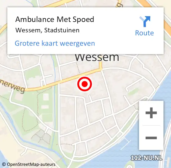 Locatie op kaart van de 112 melding: Ambulance Met Spoed Naar Wessem, Stadstuinen op 28 september 2024 22:32