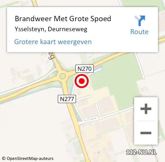 Locatie op kaart van de 112 melding: Brandweer Met Grote Spoed Naar Ysselsteyn, Deurneseweg op 28 september 2024 22:57