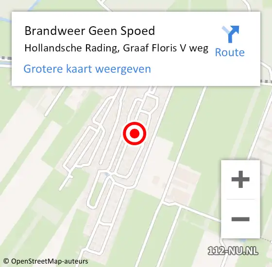 Locatie op kaart van de 112 melding: Brandweer Geen Spoed Naar Hollandsche Rading, Graaf Floris V weg op 28 september 2024 23:07