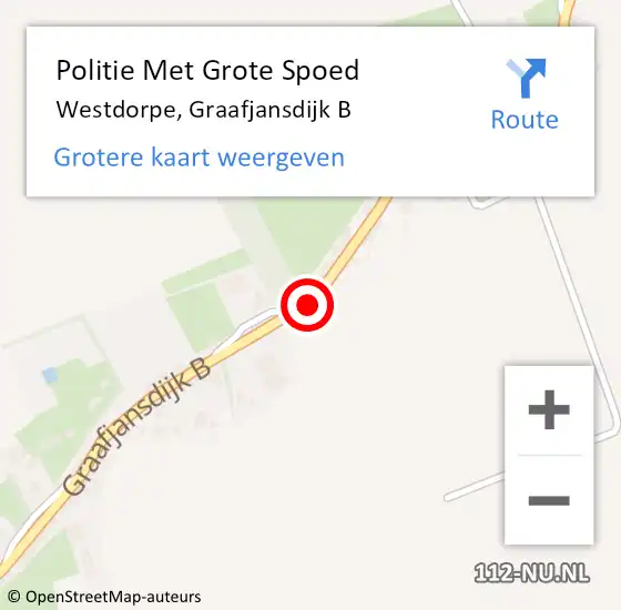 Locatie op kaart van de 112 melding: Politie Met Grote Spoed Naar Westdorpe, Graafjansdijk B op 29 september 2024 09:30