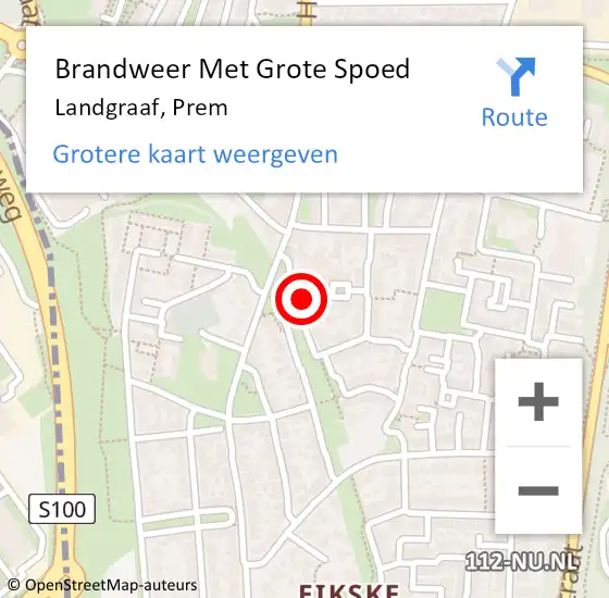 Locatie op kaart van de 112 melding: Brandweer Met Grote Spoed Naar Landgraaf, Prem op 29 september 2024 10:35