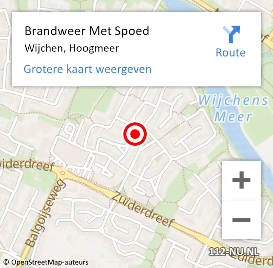 Locatie op kaart van de 112 melding: Brandweer Met Spoed Naar Wijchen, Hoogmeer op 29 september 2024 11:52