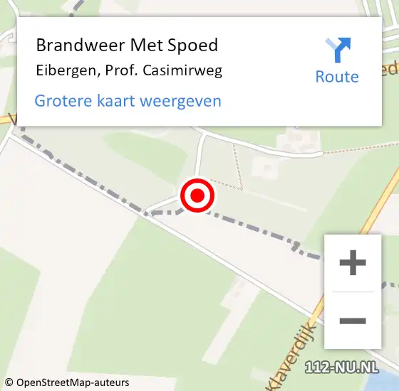 Locatie op kaart van de 112 melding: Brandweer Met Spoed Naar Eibergen, Prof. Casimirweg op 29 september 2024 13:18