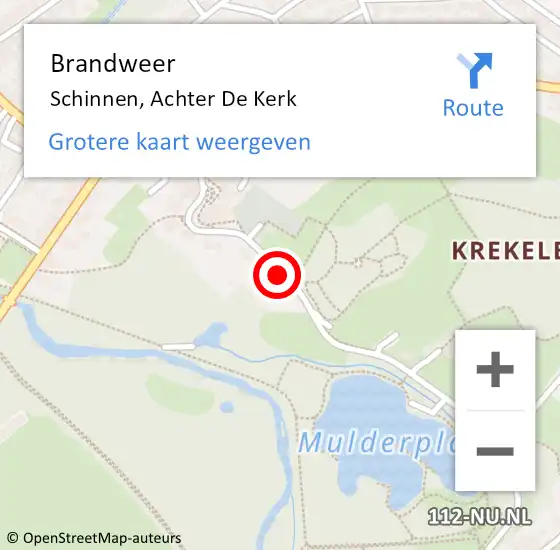 Locatie op kaart van de 112 melding: Brandweer Schinnen, Achter De Kerk op 21 oktober 2014 17:49