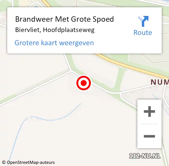 Locatie op kaart van de 112 melding: Brandweer Met Grote Spoed Naar Biervliet, Hoofdplaatseweg op 29 september 2024 14:14