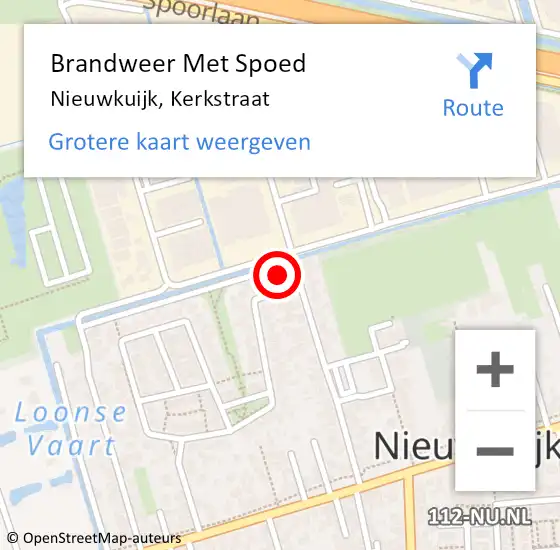 Locatie op kaart van de 112 melding: Brandweer Met Spoed Naar Nieuwkuijk, Kerkstraat op 29 september 2024 14:52