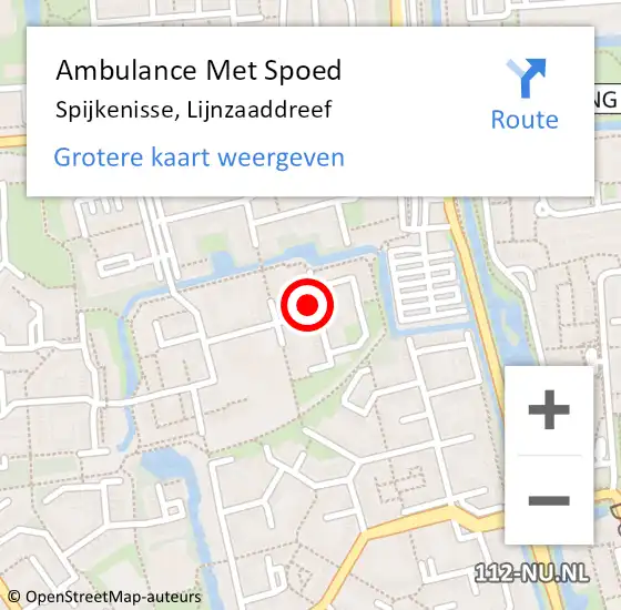 Locatie op kaart van de 112 melding: Ambulance Met Spoed Naar Spijkenisse, Lijnzaaddreef op 29 september 2024 15:31