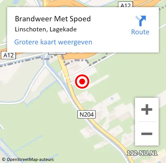 Locatie op kaart van de 112 melding: Brandweer Met Spoed Naar Linschoten, Lagekade op 29 september 2024 15:57