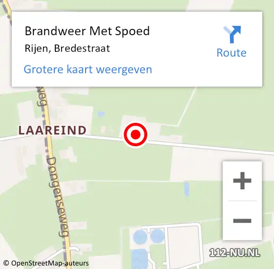 Locatie op kaart van de 112 melding: Brandweer Met Spoed Naar Rijen, Bredestraat op 29 september 2024 19:25