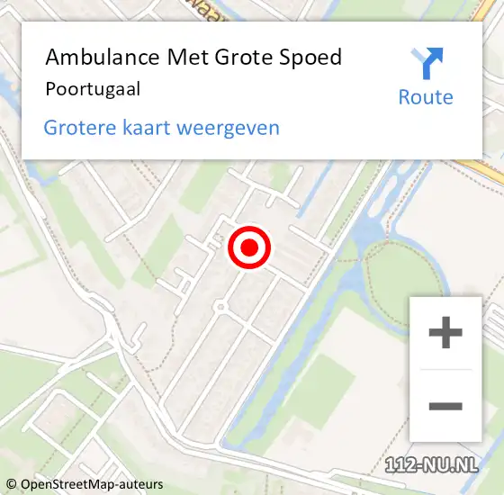 Locatie op kaart van de 112 melding: Ambulance Met Grote Spoed Naar Poortugaal op 30 september 2024 01:08