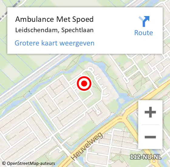 Locatie op kaart van de 112 melding: Ambulance Met Spoed Naar Leidschendam, Spechtlaan op 30 september 2024 08:38