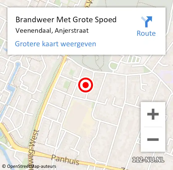 Locatie op kaart van de 112 melding: Brandweer Met Grote Spoed Naar Veenendaal, Anjerstraat op 30 september 2024 08:56