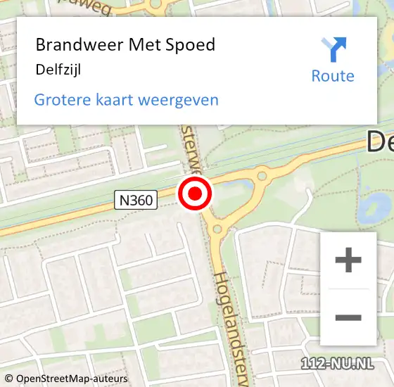 Locatie op kaart van de 112 melding: Brandweer Met Spoed Naar Delfzijl op 30 september 2024 10:24