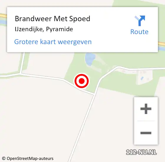 Locatie op kaart van de 112 melding: Brandweer Met Spoed Naar IJzendijke, Pyramide op 21 oktober 2014 19:30