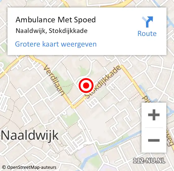 Locatie op kaart van de 112 melding: Ambulance Met Spoed Naar Naaldwijk, Stokdijkkade op 30 september 2024 12:10