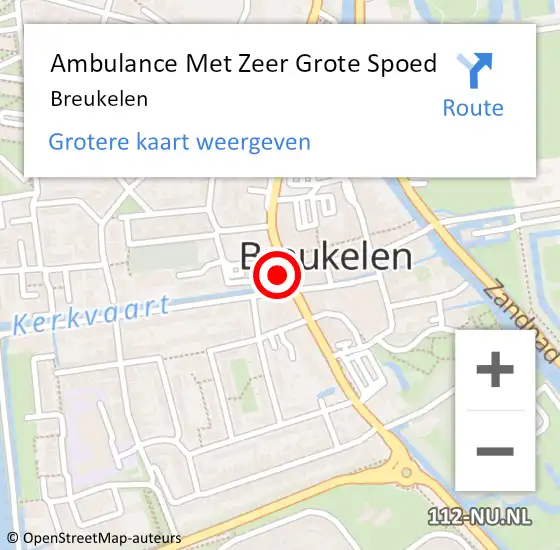 Locatie op kaart van de 112 melding: Ambulance Met Zeer Grote Spoed Naar Breukelen op 30 september 2024 15:19