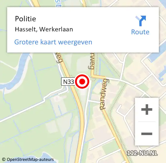 Locatie op kaart van de 112 melding: Politie Hasselt, Werkerlaan op 30 september 2024 15:44