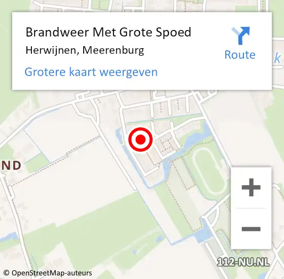 Locatie op kaart van de 112 melding: Brandweer Met Grote Spoed Naar Herwijnen, Meerenburg op 30 september 2024 16:36