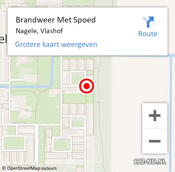 Locatie op kaart van de 112 melding: Brandweer Met Spoed Naar Nagele, Vlashof op 30 september 2024 20:08