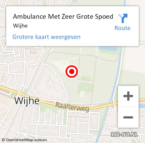 Locatie op kaart van de 112 melding: Ambulance Met Zeer Grote Spoed Naar Wijhe op 30 september 2024 22:25