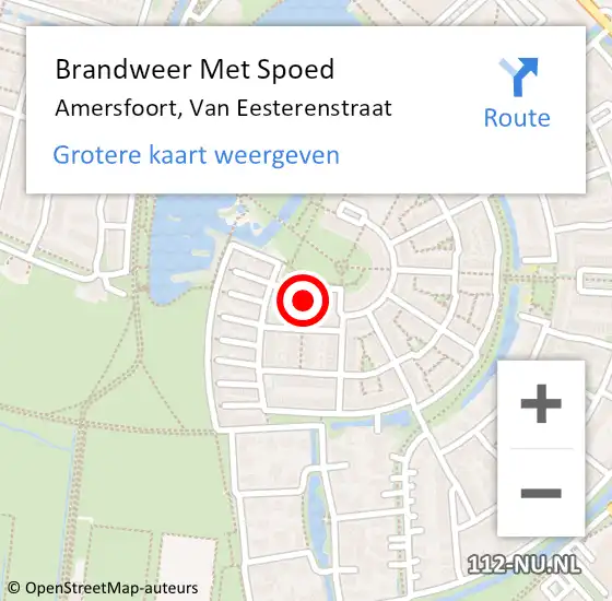 Locatie op kaart van de 112 melding: Brandweer Met Spoed Naar Amersfoort, Van Eesterenstraat op 30 september 2024 23:28