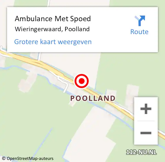 Locatie op kaart van de 112 melding: Ambulance Met Spoed Naar Wieringerwaard, Poolland op 1 oktober 2024 00:14