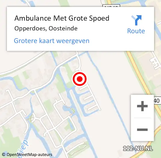 Locatie op kaart van de 112 melding: Ambulance Met Grote Spoed Naar Opperdoes, Oosteinde op 1 oktober 2024 00:21